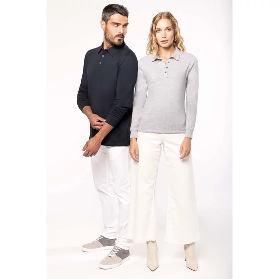 Ladies' long sleeve jersey polo shirt