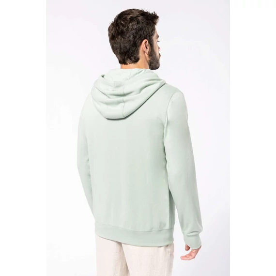 Unisex eco-friendly french terry zipped hooded sweatshirt
