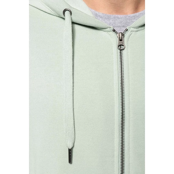 Unisex eco-friendly french terry zipped hooded sweatshirt
