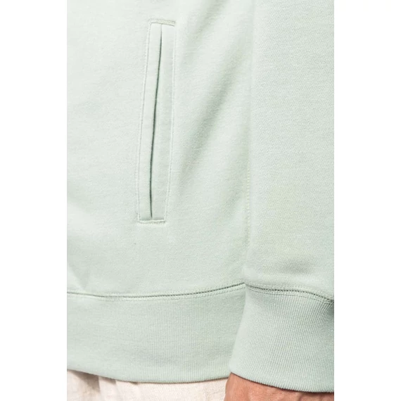 Unisex eco-friendly french terry zipped hooded sweatshirt