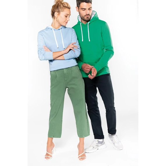 Ladies’ contrast hooded sweatshirt