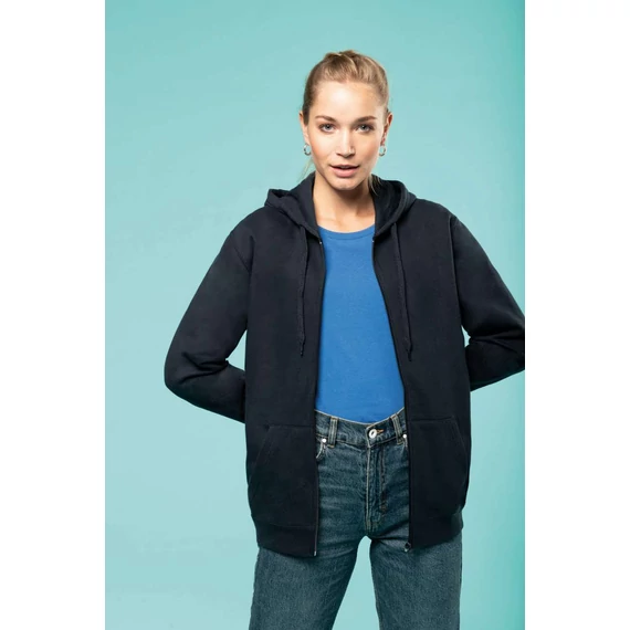 Full zip hooded sweatshirt