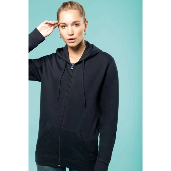 Full zip hooded sweatshirt