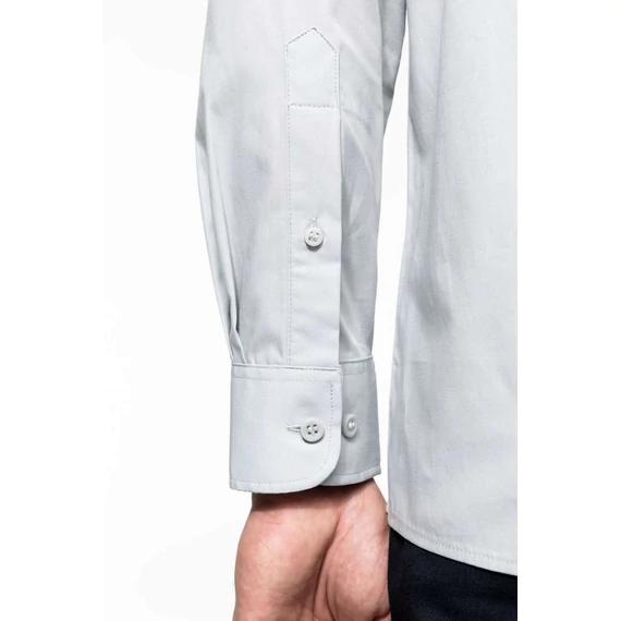 Men's long-sleeved cotton poplin shirt