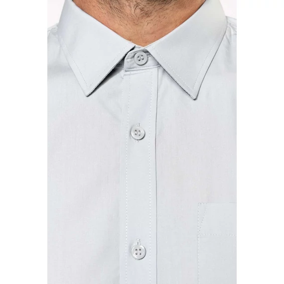 Men's long-sleeved cotton poplin shirt