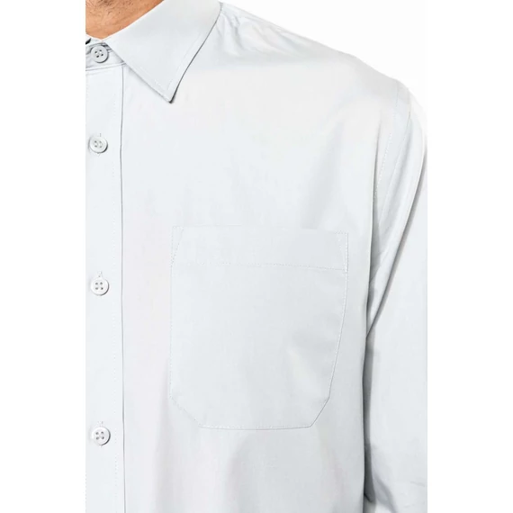 Men's long-sleeved cotton poplin shirt