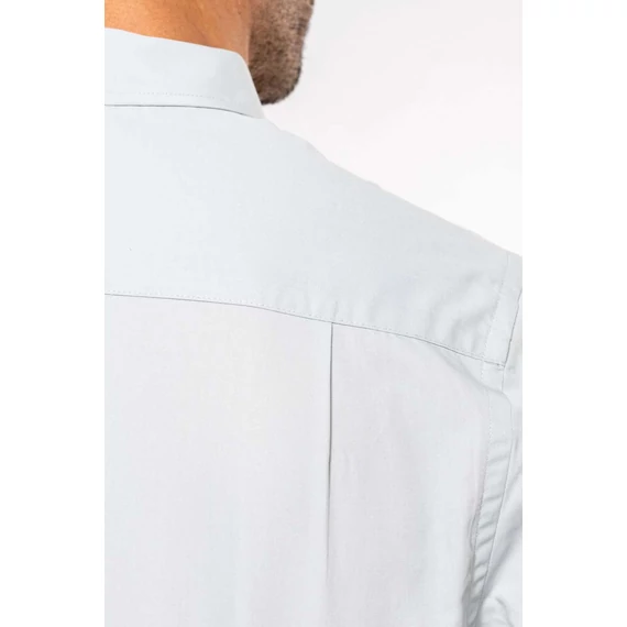 Men's long-sleeved cotton poplin shirt