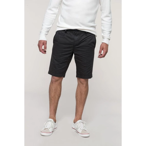 Men's washed effect bermuda shorts