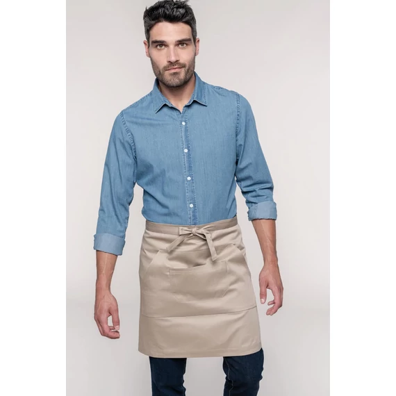 Polycotton mid-length apron