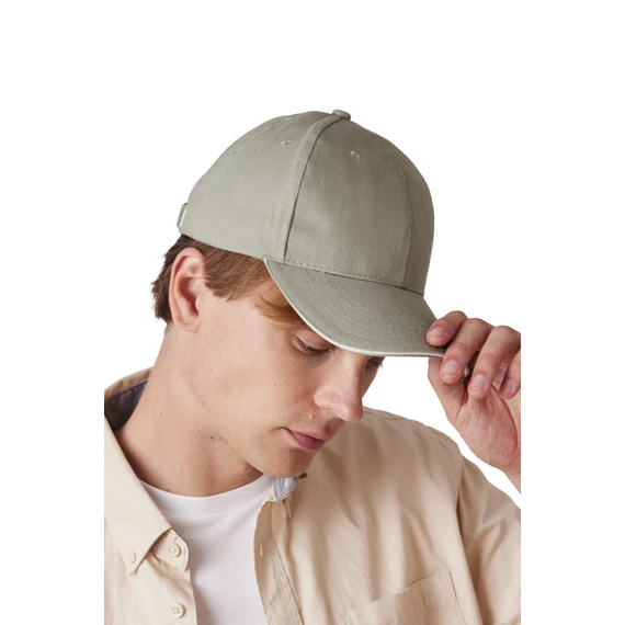 Cap in organic cotton with contrasting sandwich peak - 6 panels