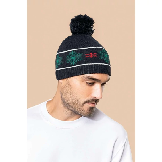 Beanie with christmas patterns