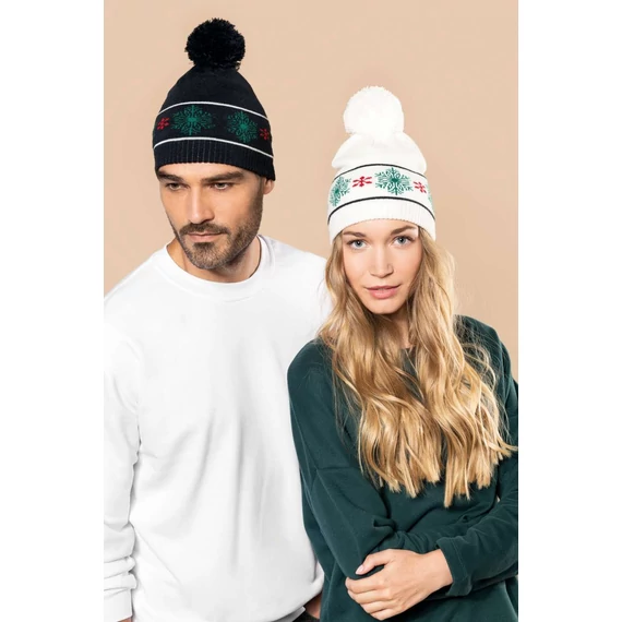 Beanie with christmas patterns