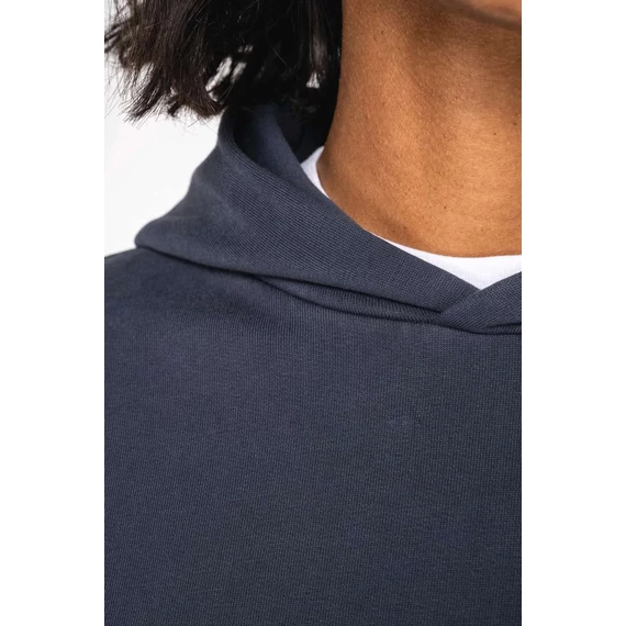 Unisex washed effect oversize hooded sweatshirt