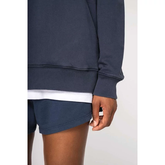 Unisex washed effect oversize hooded sweatshirt
