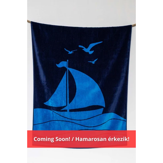 Olima „sailing boat” yd velour beach towel