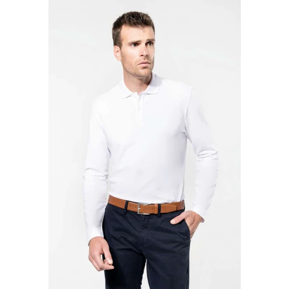 Men's long-sleeved supima® polo shirt