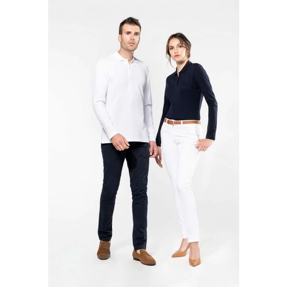 Ladies' long-sleeved supima® polo shirt