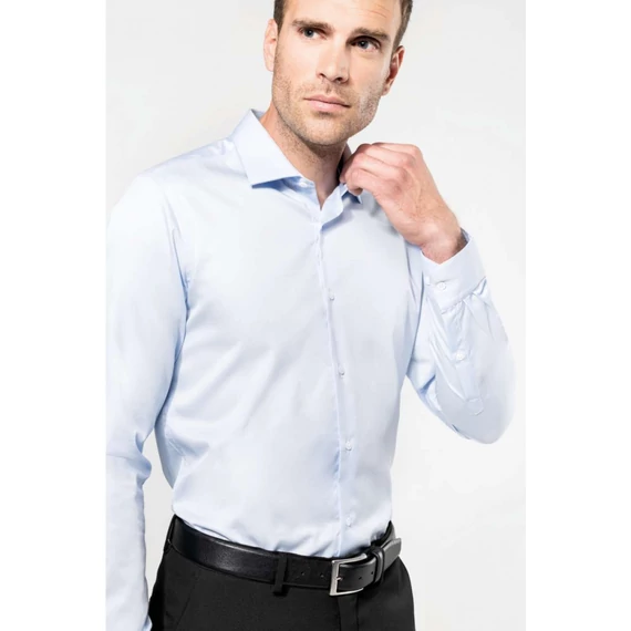 Men's long-sleeved twill shirt