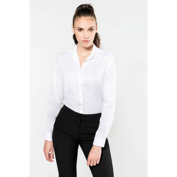 Ladies' long-sleeved twill shirt