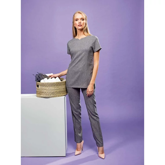 ‘viola' linen-look cut neck beauty tunic