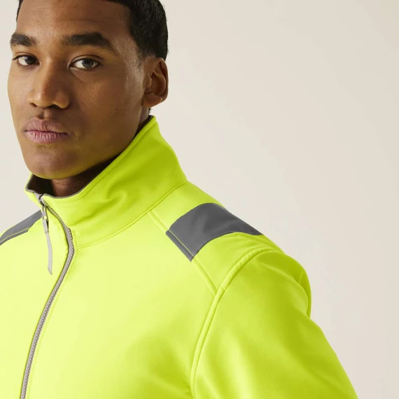 Hi-vis pro contract ablaze 2 layer softshell jacket (class 3)
