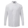 Banded collar 'grandad' long sleeve shirt