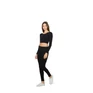 Női pamut spandex jersey hosszú ujjú rövid fazonú top