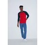 Unisex poly-cotton 3/4 ujjú raglan póló