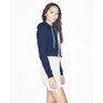 Women's flex fleece cropped zip hooded sweatshirt