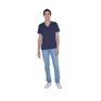 Unisex tri-blend rövid ujjú v-nyakú póló