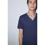 Unisex tri-blend rövid ujjú v-nyakú póló