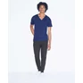 Unisex tri-blend rövid ujjú v-nyakú póló