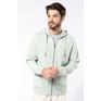 Unisex eco-friendly french terry zipped hooded sweatshirt