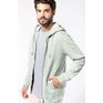 Unisex eco-friendly french terry zipped hooded sweatshirt