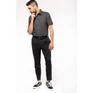 Short-sleeved cotton/elastane shirt