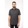 Short-sleeved cotton/elastane shirt