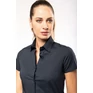 Ladies' short-sleeved cotton/elastane shirt