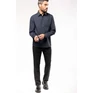 Men's long-sleeved cotton poplin shirt