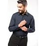 Men's long-sleeved cotton poplin shirt