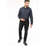 Men's long-sleeved cotton poplin shirt