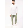 Men's long sleeve linen and cotton shirt