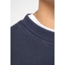 Unisex washed effect oversize round neck sweatshirt