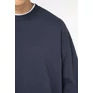 Unisex washed effect oversize round neck sweatshirt