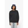 Unisex washed effect oversize round neck sweatshirt