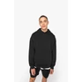 Unisex washed effect oversize hooded sweatshirt