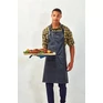 Faux leather bib apron