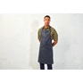 Faux leather bib apron