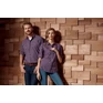 'sidehill' check - women's long sleeve cotton shirt