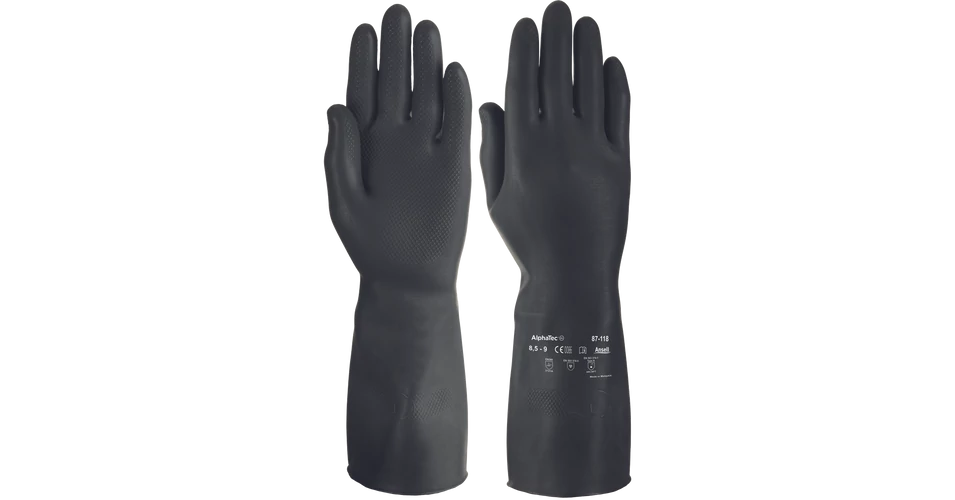 Guanti Protezione Chimica Ansell AlphaTec 87-118 - Lattice, Taglia XS, Riutilizzabili - Foto 5